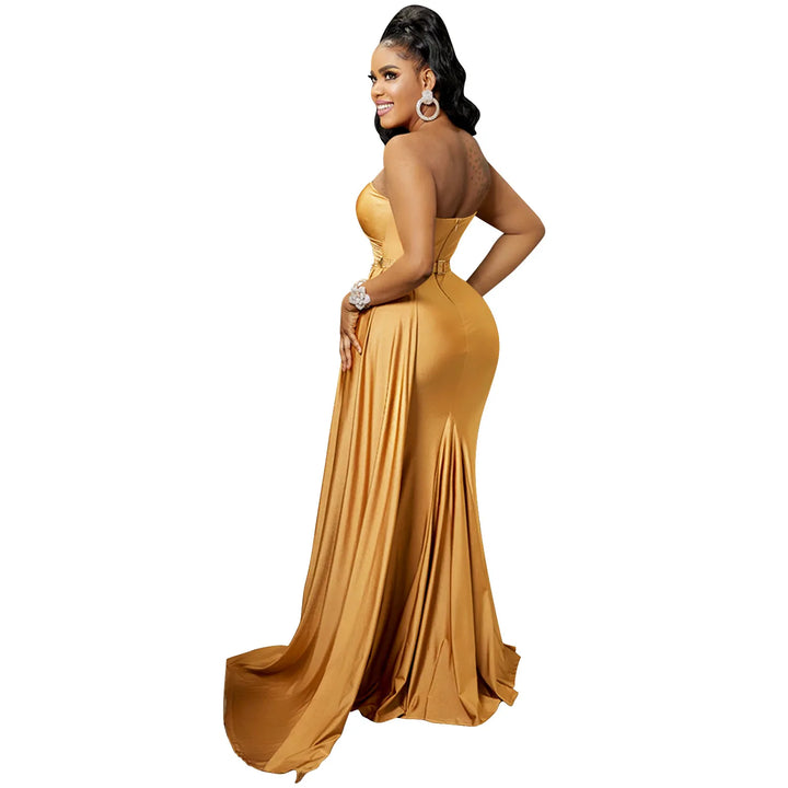 "Sexy One-Shoulder Sleeveless Maxi Evening Dress"